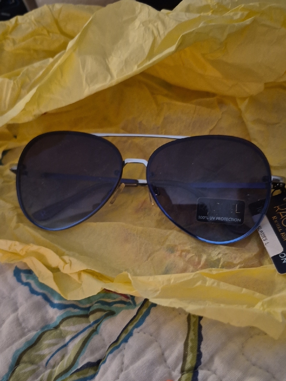 Rachael Roy Blue Aviator Womens Sexy Sunglasses New